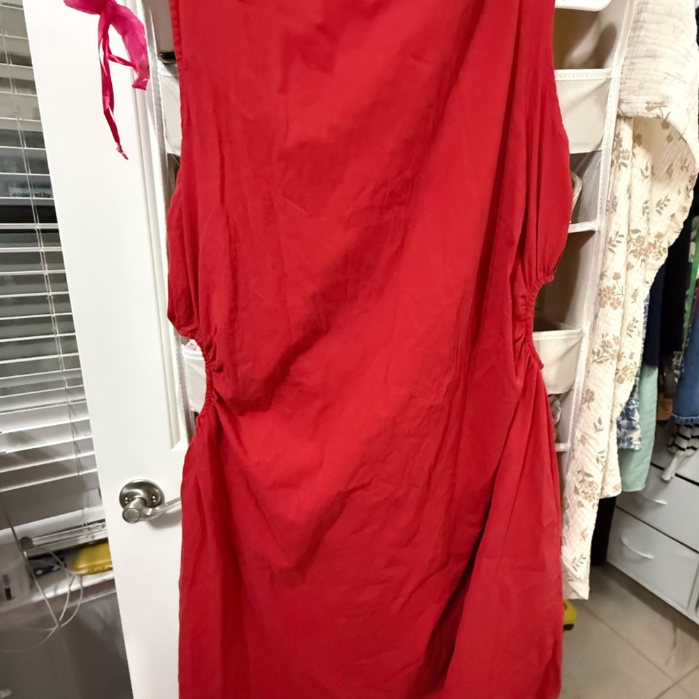 Abercrombie & Fitch Vibrant Red Cutout Dress